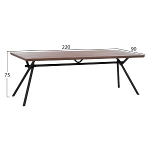 77289 ΣΕΤ ΤΡΑΠΕΖΑΡΙΑΣ 7ΤΜΧ MANDY HM10957.03 MDF TOP--ΥΦΑΣΜΑ TAUPE & ΜΕΤΑΛ.ΠΟΔΙΑ