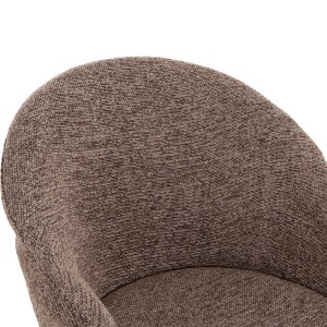 77289 ΣΕΤ ΤΡΑΠΕΖΑΡΙΑΣ 7ΤΜΧ MANDY HM10957.03 MDF TOP--ΥΦΑΣΜΑ TAUPE & ΜΕΤΑΛ.ΠΟΔΙΑ