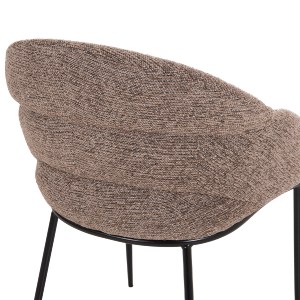 77289 ΣΕΤ ΤΡΑΠΕΖΑΡΙΑΣ 7ΤΜΧ MANDY HM10957.03 MDF TOP--ΥΦΑΣΜΑ TAUPE & ΜΕΤΑΛ.ΠΟΔΙΑ