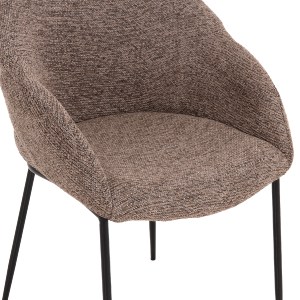 77289 ΣΕΤ ΤΡΑΠΕΖΑΡΙΑΣ 7ΤΜΧ MANDY HM10957.03 MDF TOP--ΥΦΑΣΜΑ TAUPE & ΜΕΤΑΛ.ΠΟΔΙΑ