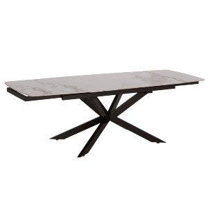 77435 ΤΡΑΠΕΖΙ ΕΠΕΚΤΕΙΝΟΜΕΝΟ AIRA HM18411 ΚΕΡΑΜΙΚΟ TOP ΣΕ ΛΕΥΚΟ/ΚΑΦΕ ΜΑΡΜΑΡΟ 165/240x90x76Υεκ