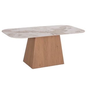 77439 ΤΡΑΠΕΖΙ ΤΡΑΠΕΖΑΡΙΑΣ NORDU HM18414 MDF ΒΑΣΗ ΣΕ ΦΥΣΙΚΟ--ΚΕΡΑΜΙΚΟ TOP 180x90x76Υεκ.