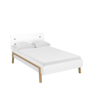 alpha-BELLEBED120-14640 ΚΡΕΒΑΤΙ BELLE ΜΕ ΠΑΤΩΜΑ ΛΕΥΚΟ 120X200CM