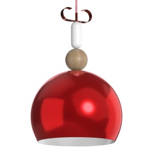 alpha-DD-AL-0210-16288 ΦΩΤΙΣΤΙΚΟ ΚΡΕΜΑΣΤΟ ΜΟΝΟΦΩΤΟ ΜΕΤΑΛΛΙΚΟ ΚΟΚΚΙΝΟ ΓΥΑΛΙΣΤΕΡΟ 35X35X150CM