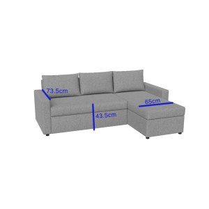 alpha-GR-10235-2-2029826 CONCEPT ΓΩΝΙΑΚΟΣ ΚΑΝΑΠΕΣ ΚΡΕΒΑΤΙ ΜΕ ΑΝΑΣΤΡΕΨΙΜΗ ΓΩΝΙΑ & ΑΠΟΘΗΚΕΥΤΙΚΟ ΧΩΡΟ ΚΑΦΕ 218X153X80CM