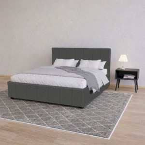 alpha-GR-BILL16-Q92-15055 ΚΡΕΒΑΤΙ BILLY ΓΚΡΙ ΜΠΟΥΚΛΕ 160X200CM