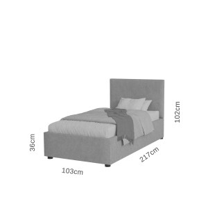 alpha-GR-BILL90-M01-2142128 ΚΡΕΒΑΤΙ BILLY ΜΠΕΖ 90X200CM
