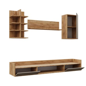 alpha-GR-CALLISTO-2957691 ΣΥΝΘΕΣΗ ΤΗΛΕΟΡΑΣΗΣ CALLISTO ΧΡΥΣΟ ΔΡΥΣ-ΓΚΡΕΖ 200X40X180CM