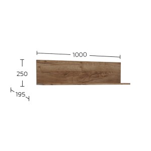 alpha-GR-CALSH100-2-2957601 ΚΡΕΜΑΣΤΟ ΡΑΦΙ CALLISTO-100 ΣΚΟΥΡΟ ΔΡΥΣ 100X19.5X25CM