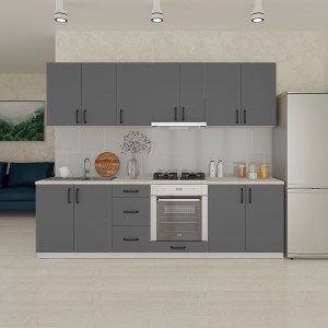 alpha-GR-CORFUMODA-14896 ΚΟΥΖΙΝΑ CORFU MODEST 8 ΤΕΜΑΧΙΩΝ ΑΝΘΡΑΚΙ