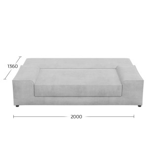 alpha-GR-FAV-MA08-2958543 ΚΑΝΑΠΕΣ ΚΡΕΒΑΤΙ FAVORITE ΤΡΙΘΕΣΙΟΣ ΜΠΕΖ 200X81X71CM