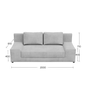 alpha-GR-FAV-MA08-2958544 ΚΑΝΑΠΕΣ ΚΡΕΒΑΤΙ FAVORITE ΤΡΙΘΕΣΙΟΣ ΜΠΕΖ 200X81X71CM