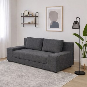 alpha-GR-FAV-MA95-14988 ΚΑΝΑΠΕΣ ΚΡΕΒΑΤΙ FAVORITE ΤΡΙΘΕΣΙΟΣ ΓΚΡΙ 200X81X71CM