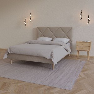 alpha-GR-FORT16-M01-12669 ΚΡΕΒΑΤΙ FORTUNA ΜΠΕΖ 160X200CM