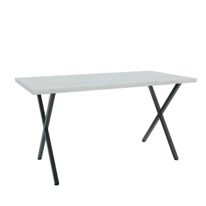 alpha-GR-HOUSTONTAB160-2-9394 ΤΡΑΠΕΖΙ HOUSTON ΛΕΥΚΟ-ΜΑΥΡΟ 160X80X77CM