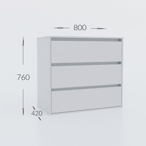 alpha-GR-IDEACHEST8076-783595 ΣΥΡΤΑΡΙΕΡΑ IDEA ΛΕΥΚΟ 80X42X76CM
