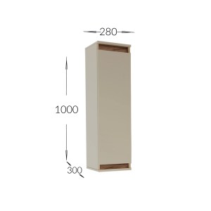 alpha-GR-LILUCAB-2958613 ΚΡΕΜΑΣΤΟ ΝΤΟΥΛΑΠΙ LILU ΜΠΕΖ-ΣΚΟΥΡΟ ΔΡΥΣ 28X30X100CM