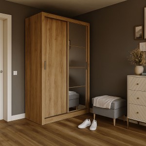 alpha-GR-LINEAMIR-2-14673 ΝΤΟΥΛΑΠΑ LINEA ΧΡΥΣΟ ΔΡΥΣ ΜΕ ΚΑΘΡΕΦΤΗ 120X60X215CM