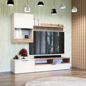 alpha-GR-MOROCCO-1-9510 ΣΥΝΘΕΣΗ ΤΗΛΕΟΡΑΣΗΣ MOROCCO ΛΕΥΚΟ-ΧΡΥΣΟ ΔΡΥΣ 175X39X113.5CM