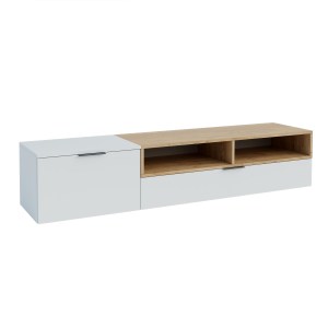 alpha-GR-MORTV-1-15041 ΕΠΙΠΛΟ TV MOROCCO ΛΕΥΚΟ-ΧΡΥΣΟ ΔΡΥΣ 175X39X35CM