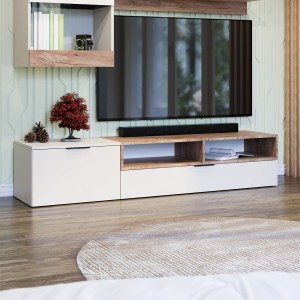 alpha-GR-MORTV-2958609 ΕΠΙΠΛΟ TV MOROCCO ΜΠΕΖ-ΣΚΟΥΡΟ ΔΡΥΣ 175X39X35CM