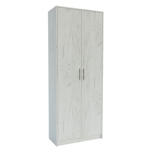 alpha-GR-OF2D-1-9604 ΝΤΟΥΛΑΠΑ MILEN ΜΕ ΡΑΦΙΑ ΛΕΥΚΟ 72.3X33.5X185.2CM