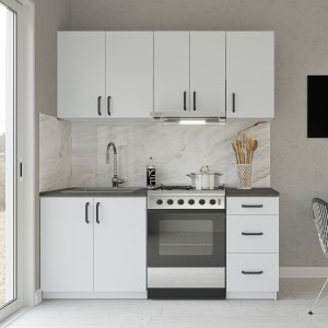 alpha-GR-SAMOSMODW-14916 ΚΟΥΖΙΝΑ SAMOS MODEST 5 ΤΕΜΑΧΙΩΝ ΛΕΥΚΟ