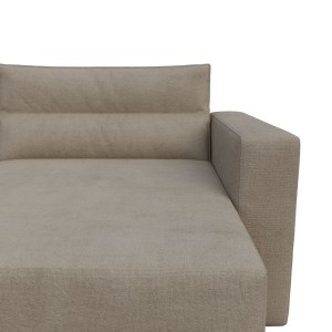 alpha-GR-SILV-M01-2957228 SILVER ΓΩΝΙΑΚΟΣ ΚΑΝΑΠΕΣ ΚΡΕΒΑΤΙ ΜΕ ΑΝΑΣΤΡΕΨΙΜΗ ΓΩΝΙΑ ΜΠΕΖ 245X148X94CM