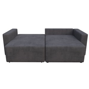 alpha-GR-SILV-M10-2957254 SILVER ΓΩΝΙΑΚΟΣ ΚΑΝΑΠΕΣ ΚΡΕΒΑΤΙ ΜΕ ΑΝΑΣΤΡΕΨΙΜΗ ΓΩΝΙΑ ΣΚΟΥΡΟ ΜΠΛΕ 245X148X94CM