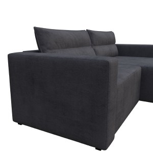 alpha-GR-SILV-M10-2957255 SILVER ΓΩΝΙΑΚΟΣ ΚΑΝΑΠΕΣ ΚΡΕΒΑΤΙ ΜΕ ΑΝΑΣΤΡΕΨΙΜΗ ΓΩΝΙΑ ΣΚΟΥΡΟ ΜΠΛΕ 245X148X94CM