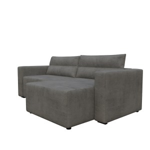 alpha-GR-SILV-M14-2957263 SILVER ΓΩΝΙΑΚΟΣ ΚΑΝΑΠΕΣ ΚΡΕΒΑΤΙ ΜΕ ΑΝΑΣΤΡΕΨΙΜΗ ΓΩΝΙΑ ΓΚΡΙ 245X148X94CM