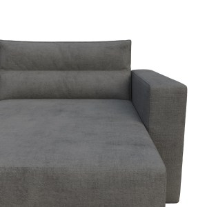 alpha-GR-SILV-M14-2957265 SILVER ΓΩΝΙΑΚΟΣ ΚΑΝΑΠΕΣ ΚΡΕΒΑΤΙ ΜΕ ΑΝΑΣΤΡΕΨΙΜΗ ΓΩΝΙΑ ΓΚΡΙ 245X148X94CM