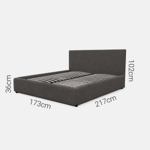 alpha-GR-SORA16-S97-2958958 ΚΡΕΒΑΤΙ SORA ΓΚΡΙ 160X200CM
