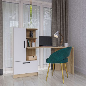 alpha-GR-STANDARDDESK-9512 ΓΡΑΦΕΙΟ STANDART ΣΟΝΟΜΑ ΛΕΥΚΟ 150X59X120ΕΚ