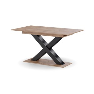 alpha-GR-TAB150-4043 ΤΡΑΠΕΖΙ ΕΠΕΚΤΕΙΝΟΜΕΝΟ CROSS ΧΡΥΣΟ ΔΡΥΣ-ΑΝΘΡΑΚΙ 150-185X85X76.2CM