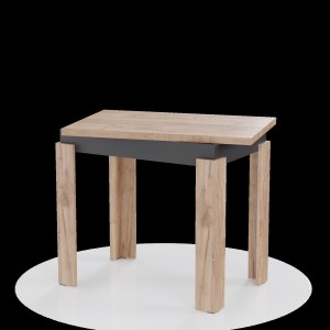 alpha-GR-TAB90-18943 ΤΡΑΠΕΖΙ ΕΠΕΚΤΕΙΝΟΜΕΝΟ ΚΟΥΖΙΝΑΣ FAMILY ΧΡΥΣΟ ΔΡΥΣ-ΑΝΘΡΑΚΙ 90X60X77CM