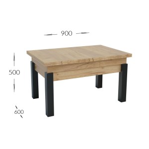 alpha-GR-TRANSFORMTAB-2-828307 ΤΡΑΠΕΖΙ ΣΑΛΟΝΙΟΥ TRANSFORMER ΧΡΥΣΟ ΔΡΥΣ 90X60X50CM