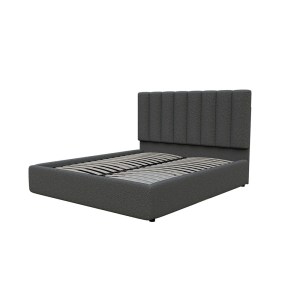 alpha-GR-UNON16-Q92-2958748 ΚΡΕΒΑΤΙ UNONA ΓΚΡΙ ΜΠΟΥΚΛΕ 160X200CM
