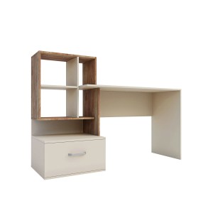 alpha-GR-VIOLA-1-14698 ΓΡΑΦΕΙΟ VIOLA ΜΠΕΖ-ΣΚΟΥΡΟ ΔΡΥΣ 149X48X105CM