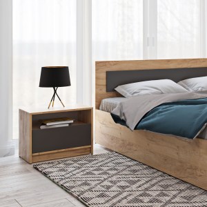 alpha-GR-VIVABEDSIDE-9550 ΚΟΜΟΔΙΝΟ VIVA ΧΡΥΣΟ ΔΡΥΣ-ΓΡΑΦΙΤΗ 50X36X41CM