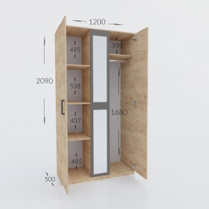 alpha-GR-VIVAWARD2D-794823 ΝΤΟΥΛΑΠΑ VIVA 2D ΧΡΥΣΟ ΔΡΥΣ-ΓΡΑΦΙΤΗΣ 120X50X209CM