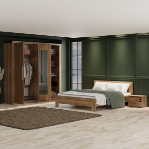 alpha-JULIET160-2956489 ΚΡΕΒΑΤΙ JULIET ΔΙΠΛΟ ΜΕ ΤΑΒΛΕΣ ΧΡΥΣΟΣ ΔΡΥΣ 160X200CM