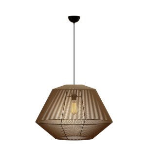 alpha-MEC-80240BROWN-3909 ΚΡΕΜΑΣΤΟ ΜΟΝΟΦΩΤΟ ΦΩΤΙΣΤΙΚΟ ΚΑΦΕ 802 Ε27 Φ40X130CM