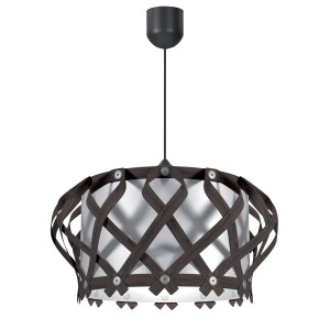 alpha-MED-10103-1781 ΦΩΤΙΣΤΙΚΟ ΚΡΕΜΑΣΤΟ VENICE ΜΟΝΟΦΩΤΟ ΚΑΦΕ ΣΚΟΥΡΟ (PP-PVC) Ε27 42X42X80CM