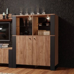 alpha-SO-OLDKOM2D-2349 ΜΠΟΥΦΕΣ OLD WOOD ΧΡΥΣΟΣ ΔΡΥΣ ΜΕ ΜΑΥΡΟ, 106.2X44XX128.5ΕΚ