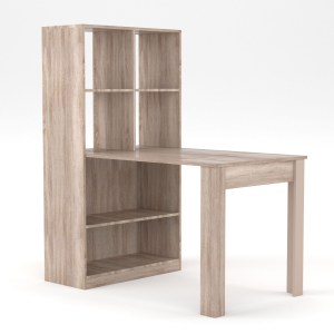 alpha-TO-120-2494 ΓΡΑΦΕΙΟ-ΤΡΑΠΕΖΙ ΠΟΛΥΧΡΗΣΤΙΚΟ  SONOMA ΜΕ ΡΑΦΙΑ 80X133X150ΕΚ