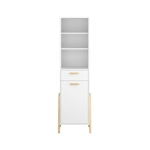 alpha-TO-BELLE1D1SWHITE-2957823 ΒΙΒΛΙΟΘΗΚΗ BELLE ΛΕΥΚΟ 41X41X197CM