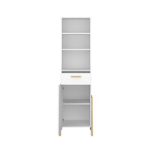 alpha-TO-BELLE1D1SWHITE-2957824 ΒΙΒΛΙΟΘΗΚΗ BELLE ΛΕΥΚΟ 41X41X197CM