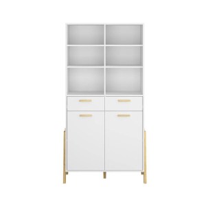 alpha-TO-BELLE2D2SWHITE-2957833 ΒΙΒΛΙΟΘΗΚΗ BELLE ΛΕΥΚΟ 102.5X41X197CM