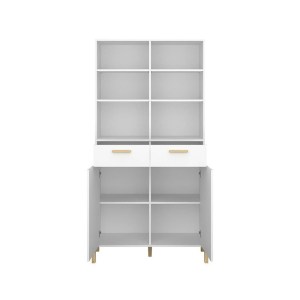 alpha-TO-BELLE2D2SWHITE-2957834 ΒΙΒΛΙΟΘΗΚΗ BELLE ΛΕΥΚΟ 102.5X41X197CM